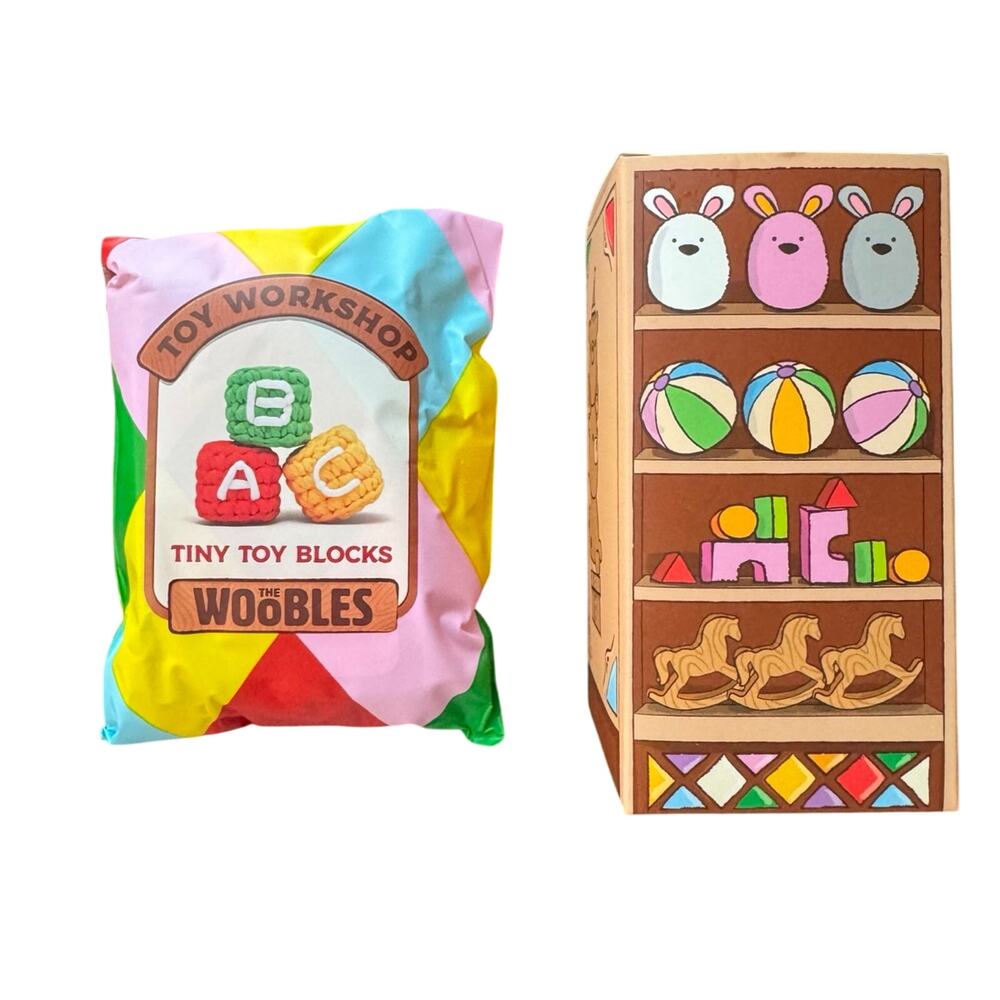 *Box Set Collectible* Woobles Toy to the World Tiny Toy Blocks Crochet Kit - NWT